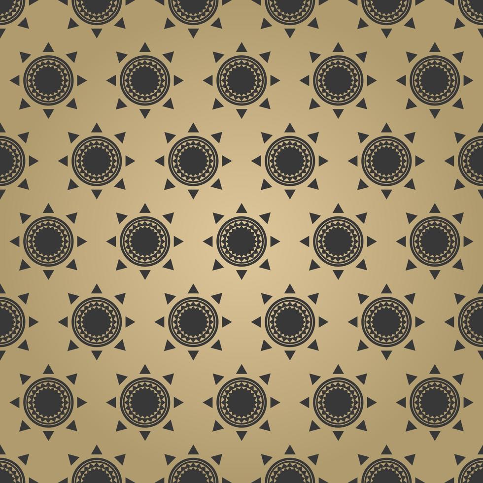 Fabric abstract ethnic flower pattern, vector illustration style seamless pattern.
