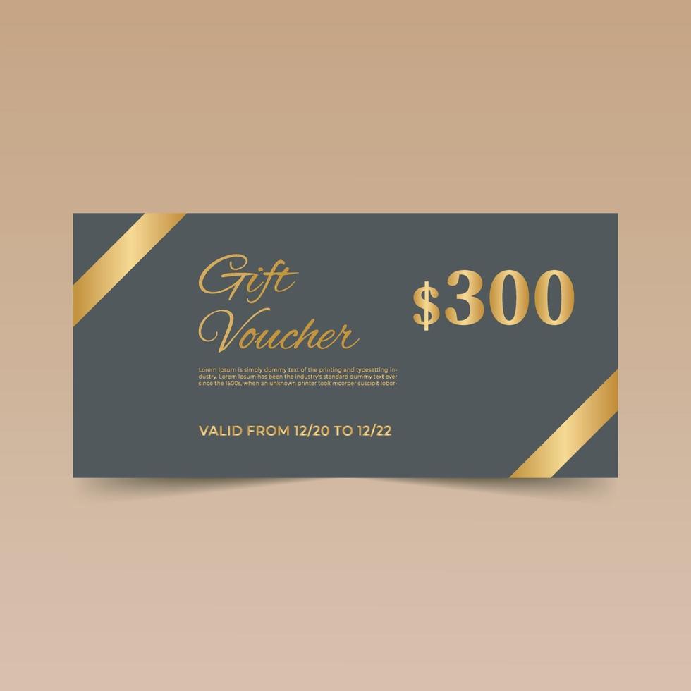 Beautiful Gift Voucher Design Template vector