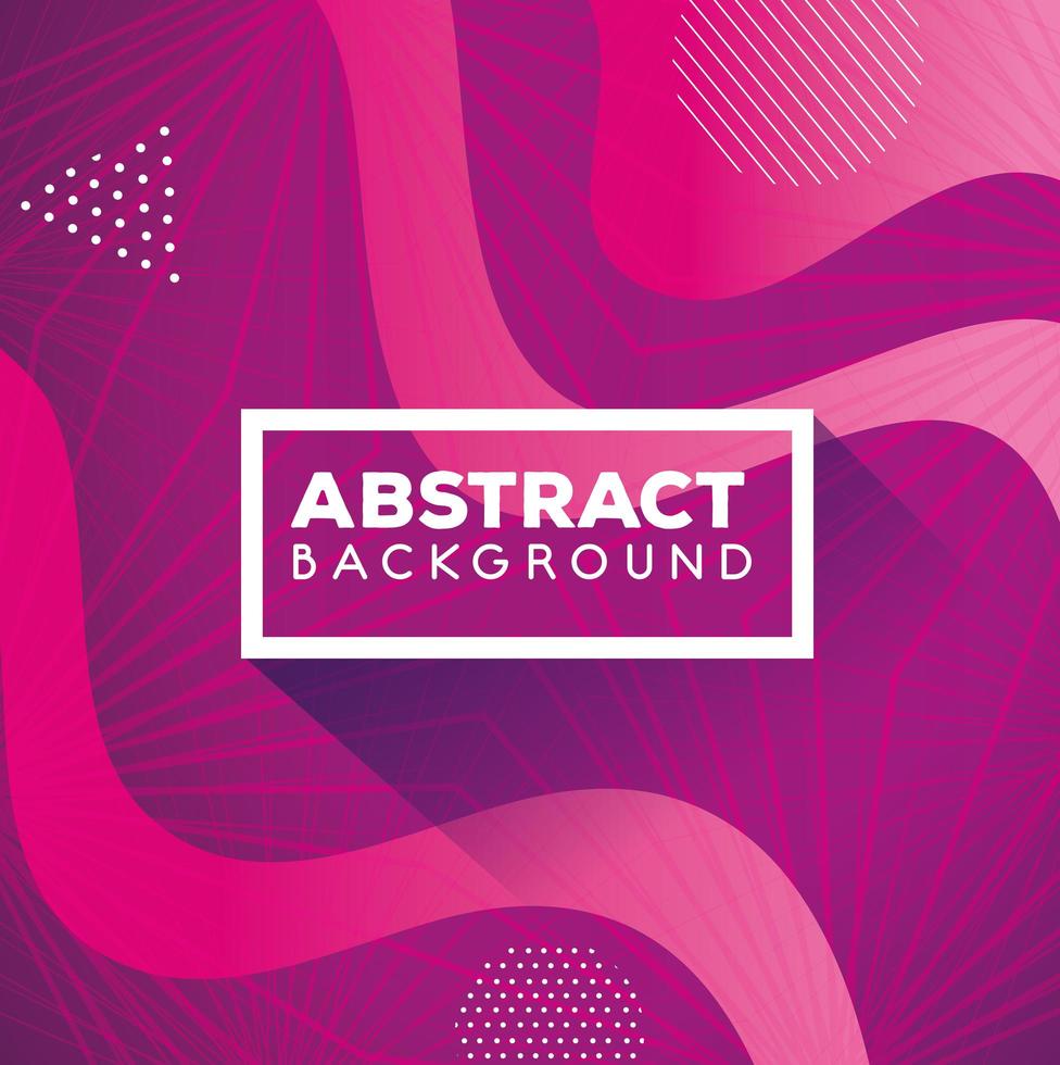 pink geometric and abstract background with waves vector