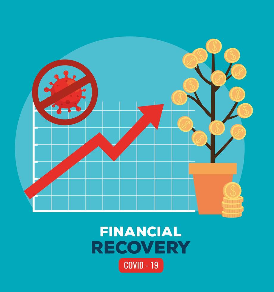 infographic of financial recovery vector