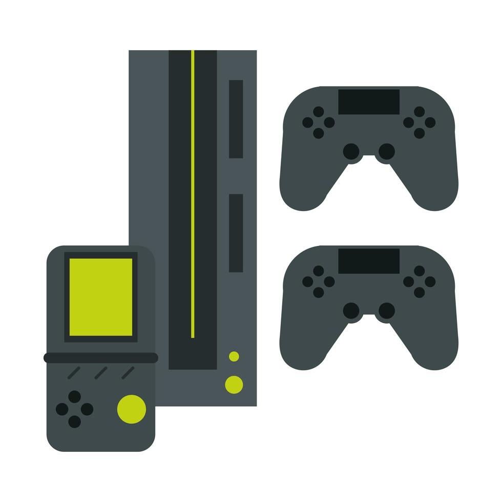 video game console with controls vector