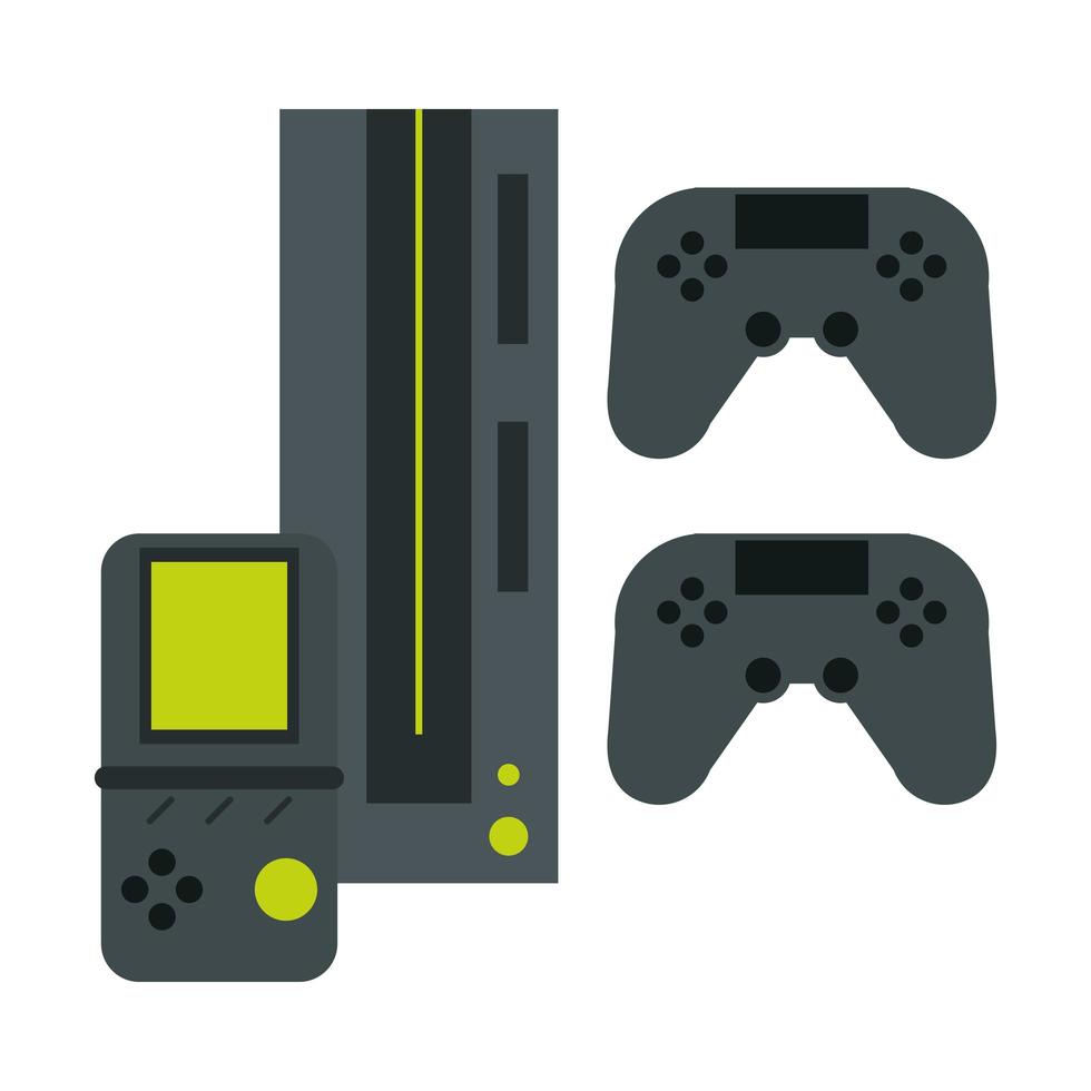 consola de videojuegos con controles vector