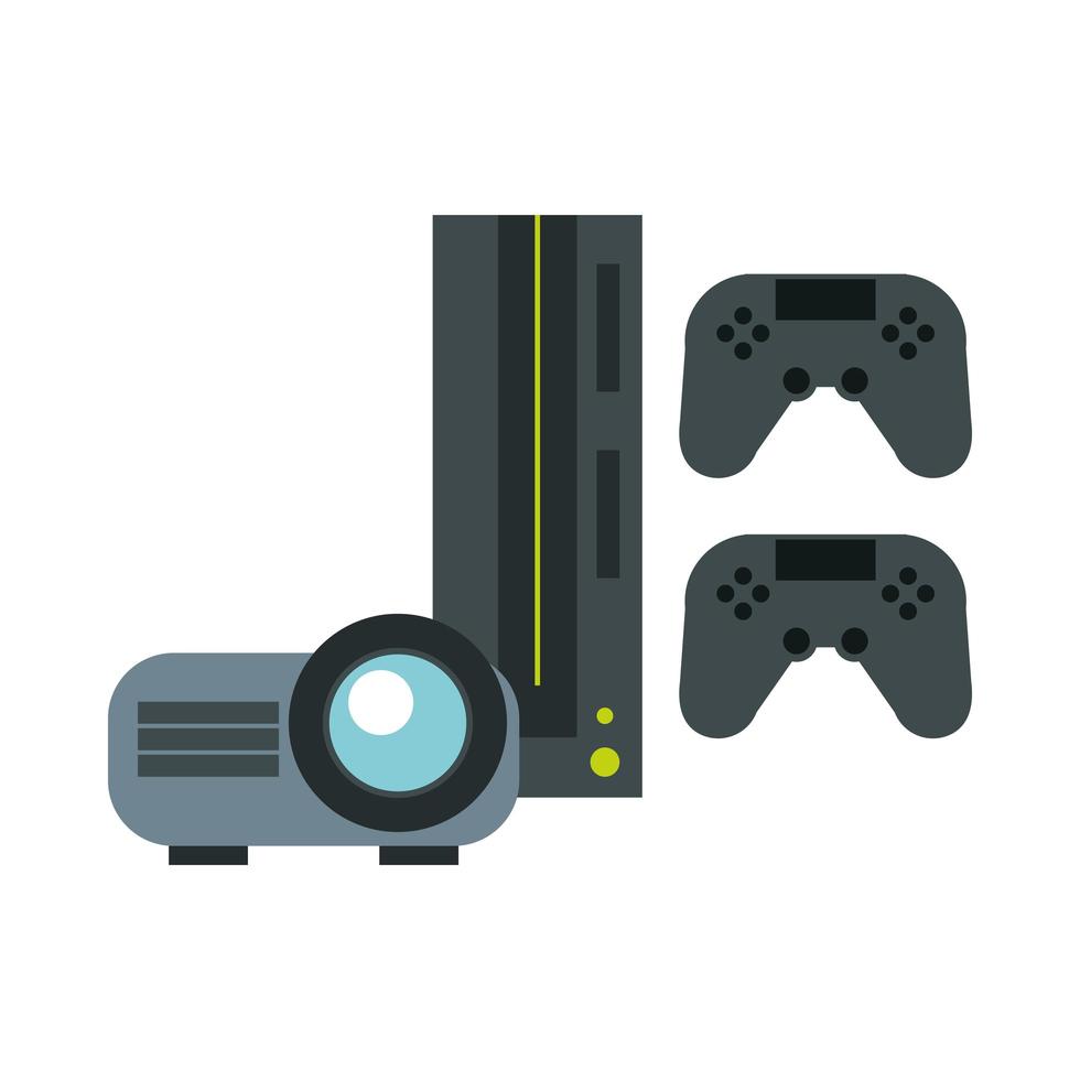 consola de videojuegos con controles vector