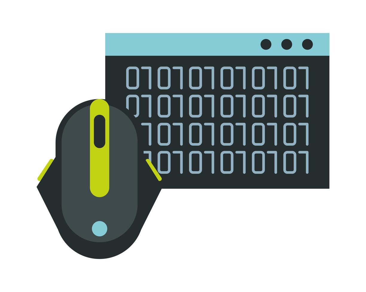 computer mouse hardware with binary code vector