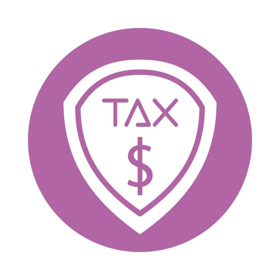 tax obligation shield isolated icon vector