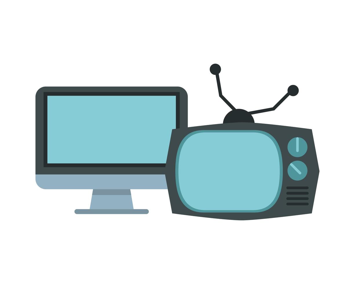 television appliance and computer monitor vector