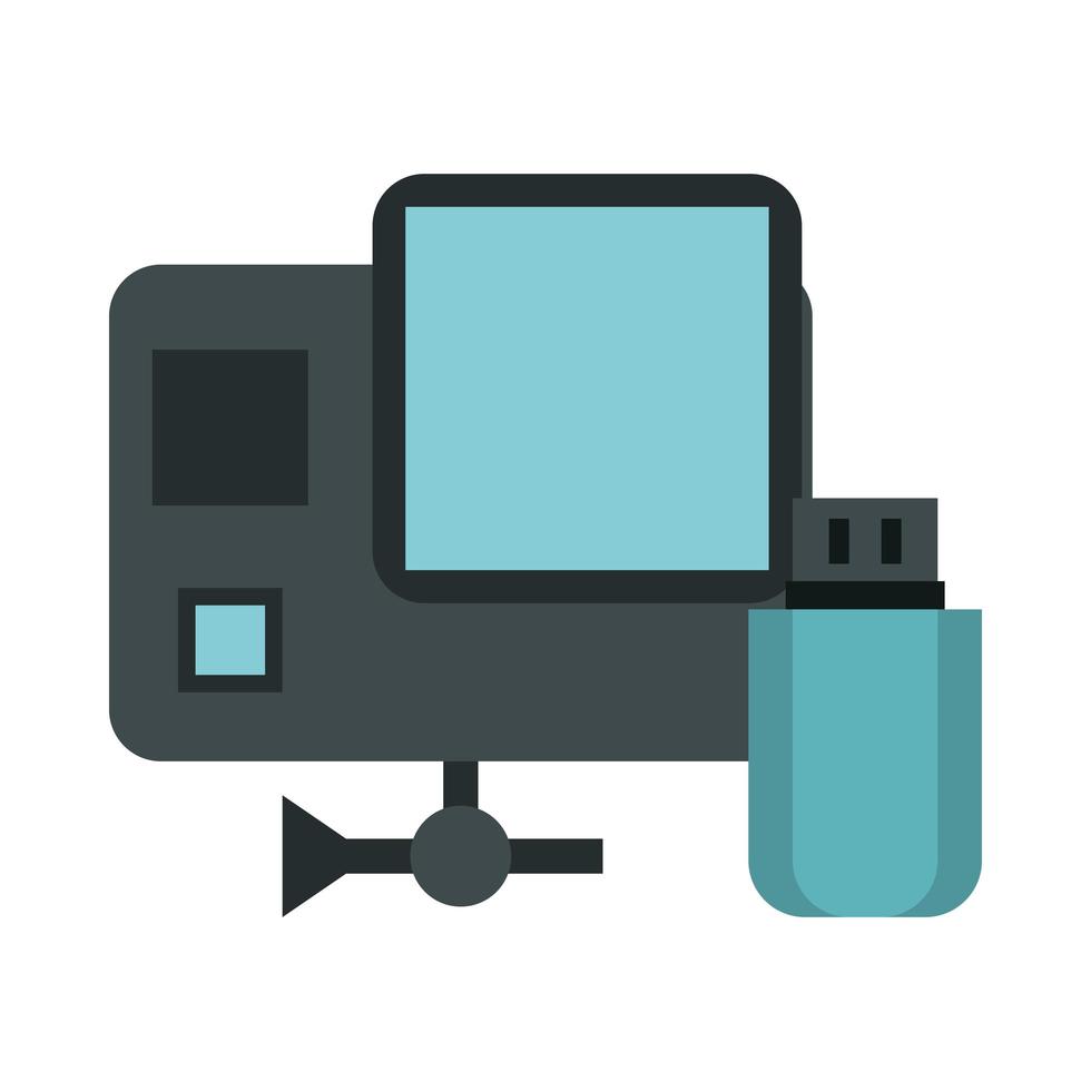 usb memory flash isolated icon vector