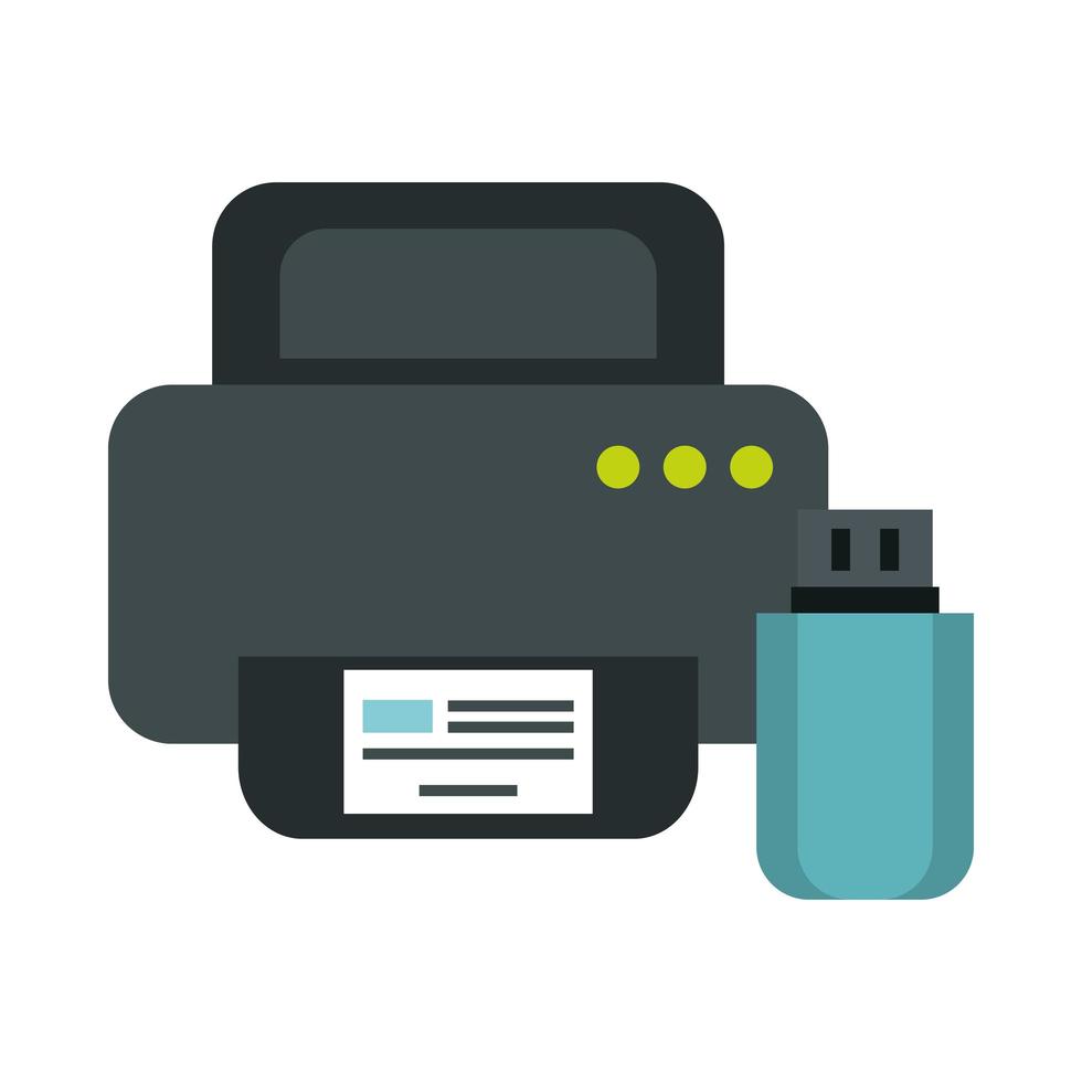 Icono aislado flash de memoria USB vector