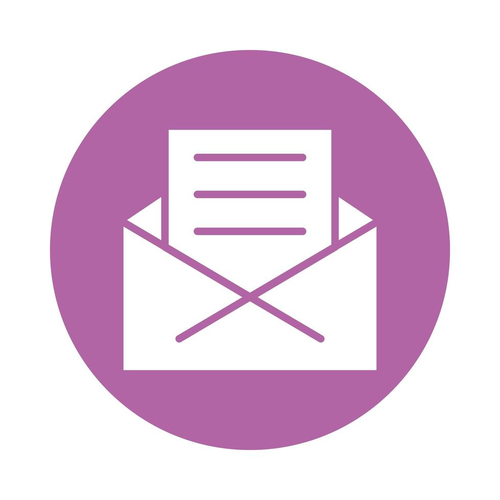 mail envelope postal service icon vector
