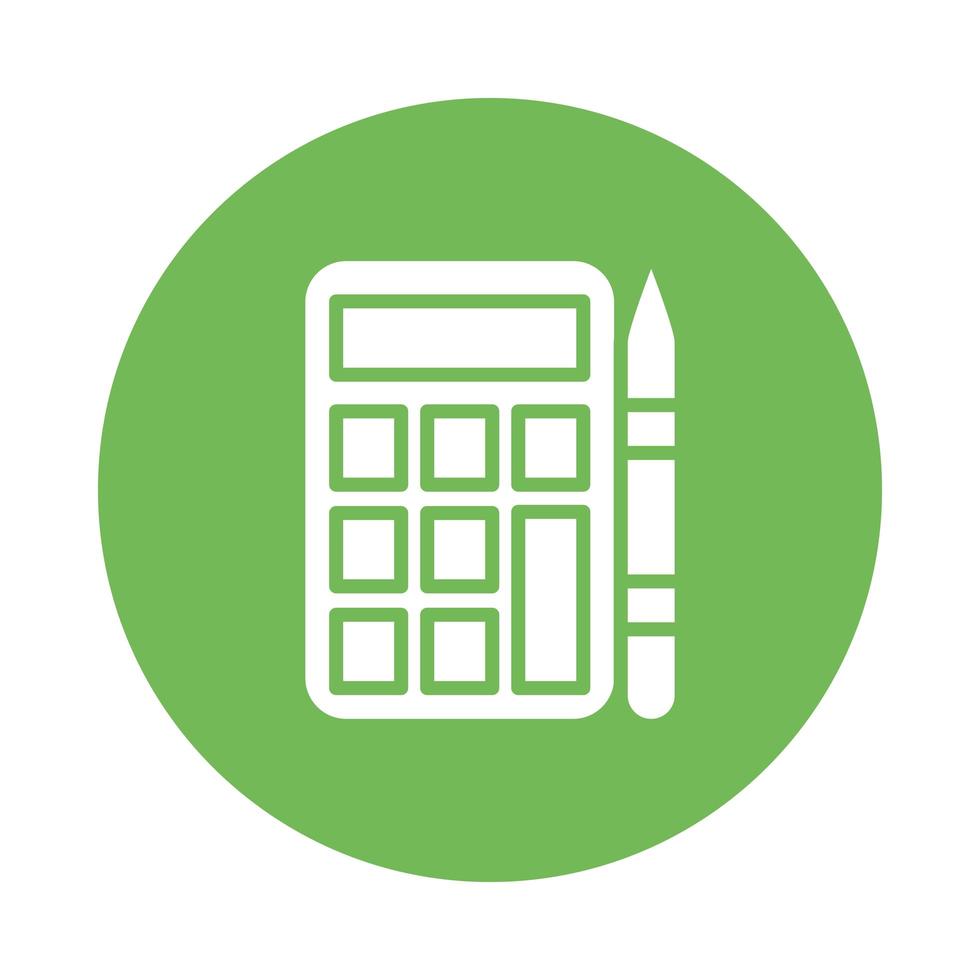 calculator math device isolated icon vector