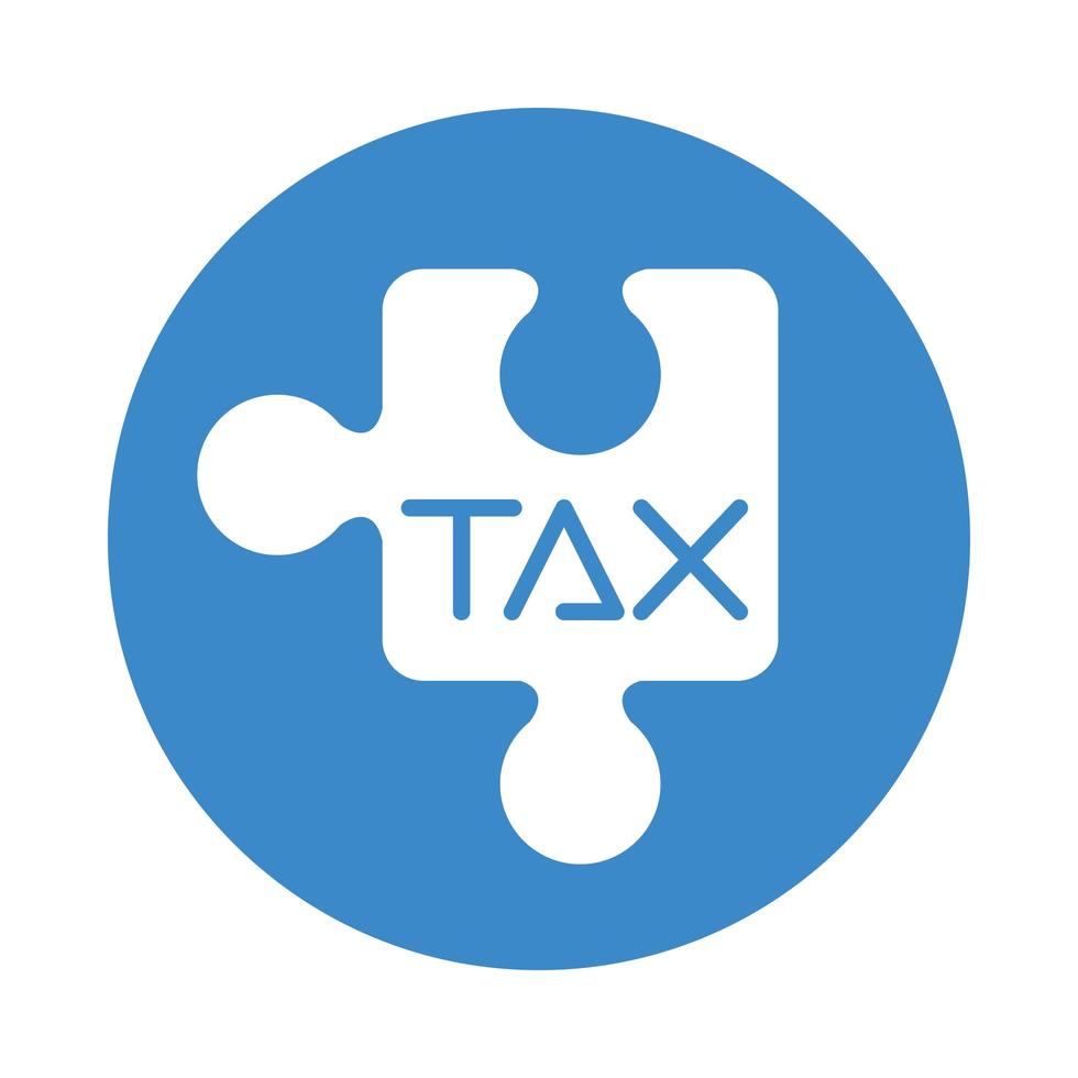 tax obligation with puzzle piece vector