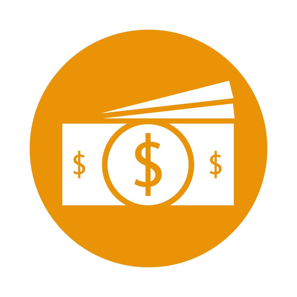 money cash bills icon vector