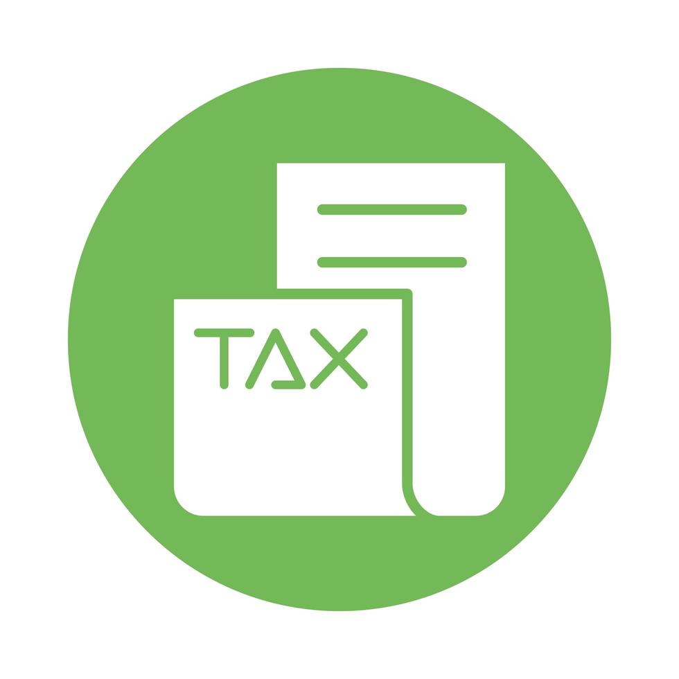 tax obligation document isolated icon vector