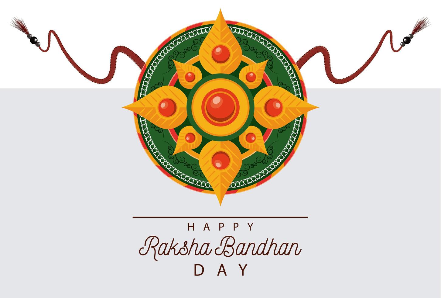 india raksha bandhan decoración floral vector