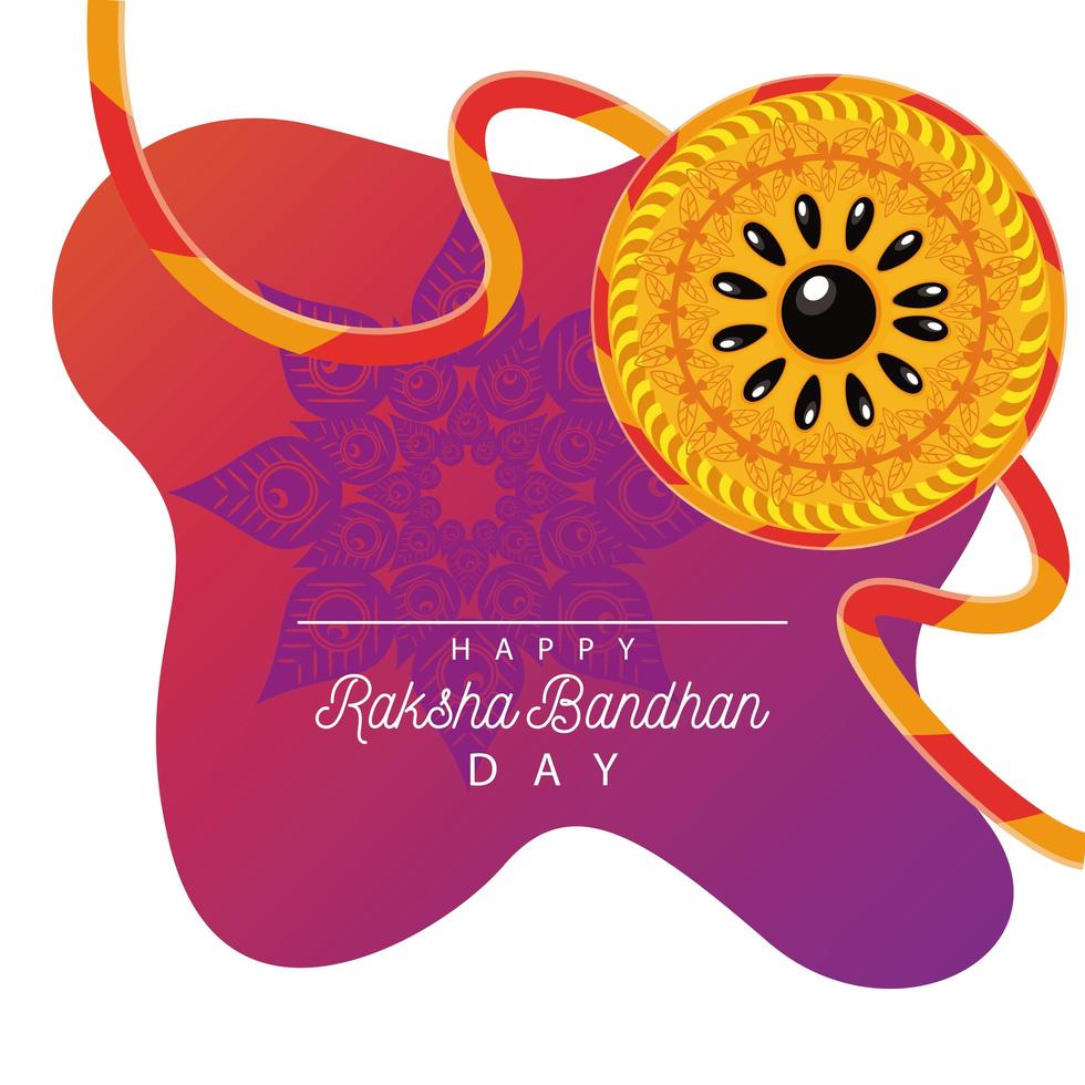 India Raksha Bandhan floral decoration vector