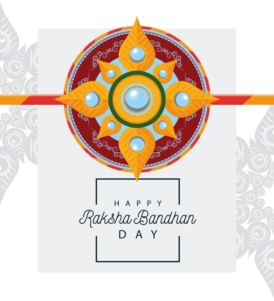 india raksha bandhan decoración floral vector