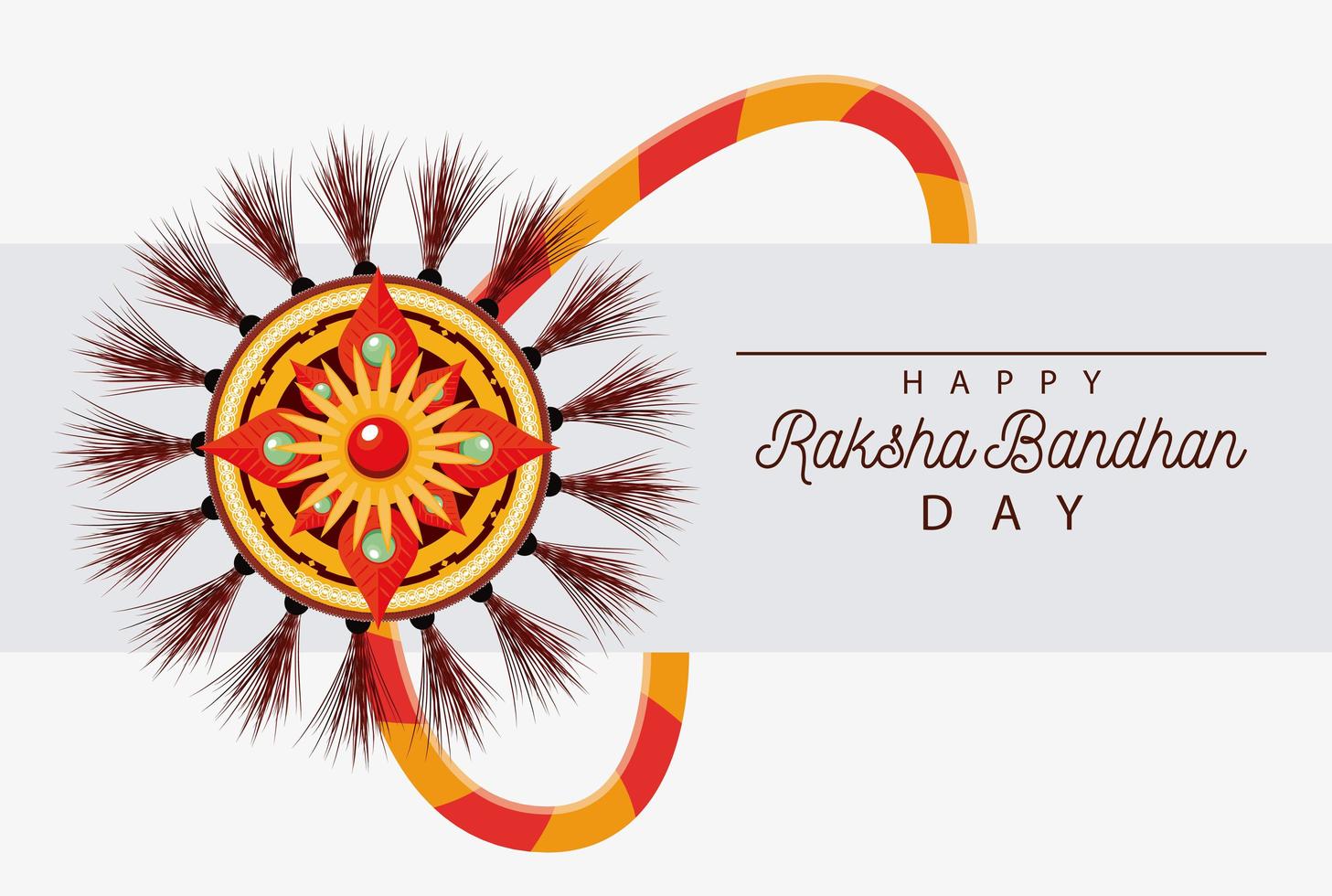 India Raksha Bandhan floral decoration vector