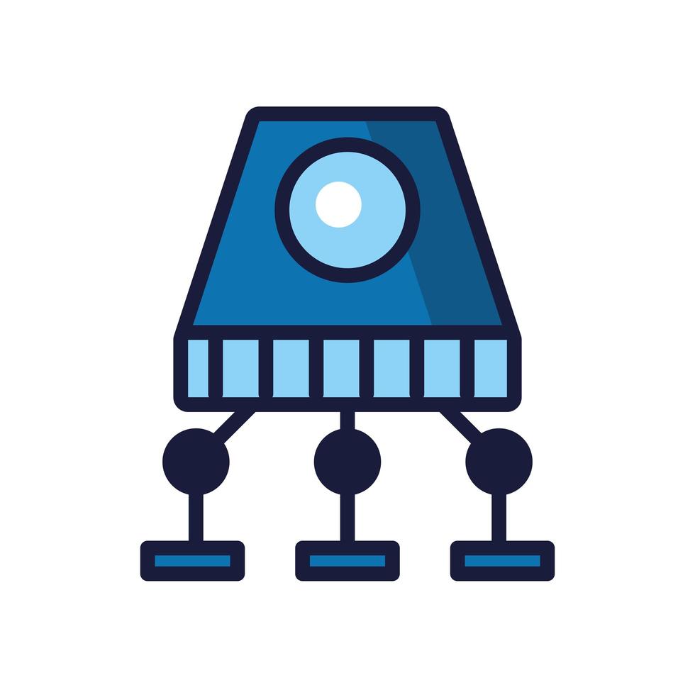 robot cyborg tech isolated icon vector