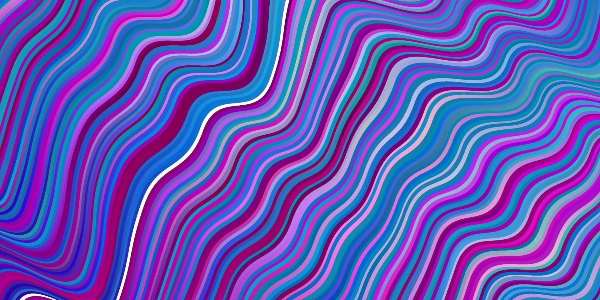 Fondo de vector de color rosa claro, azul con líneas dobladas.