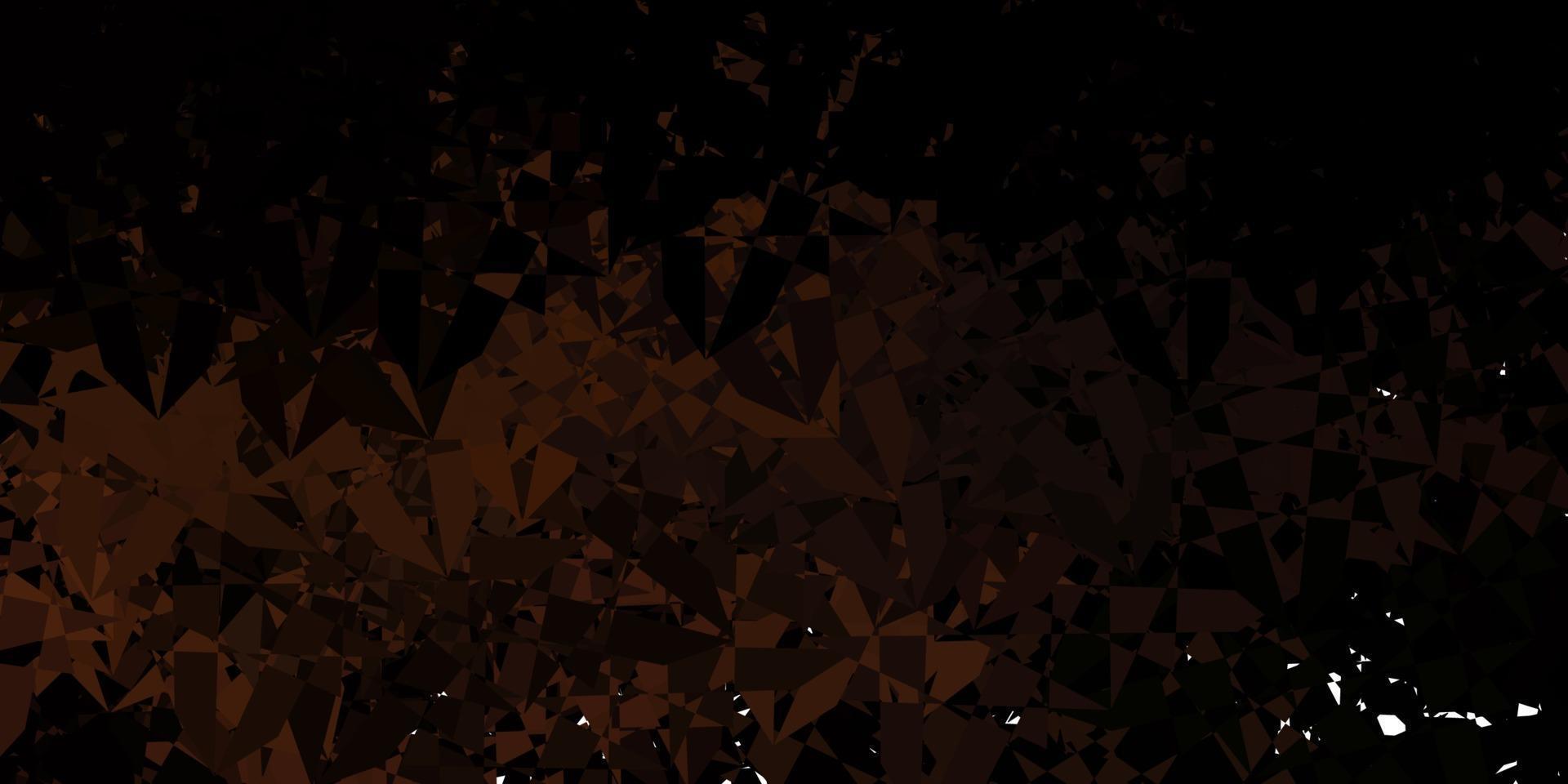 Dark Brown vector background with polygonal forms.