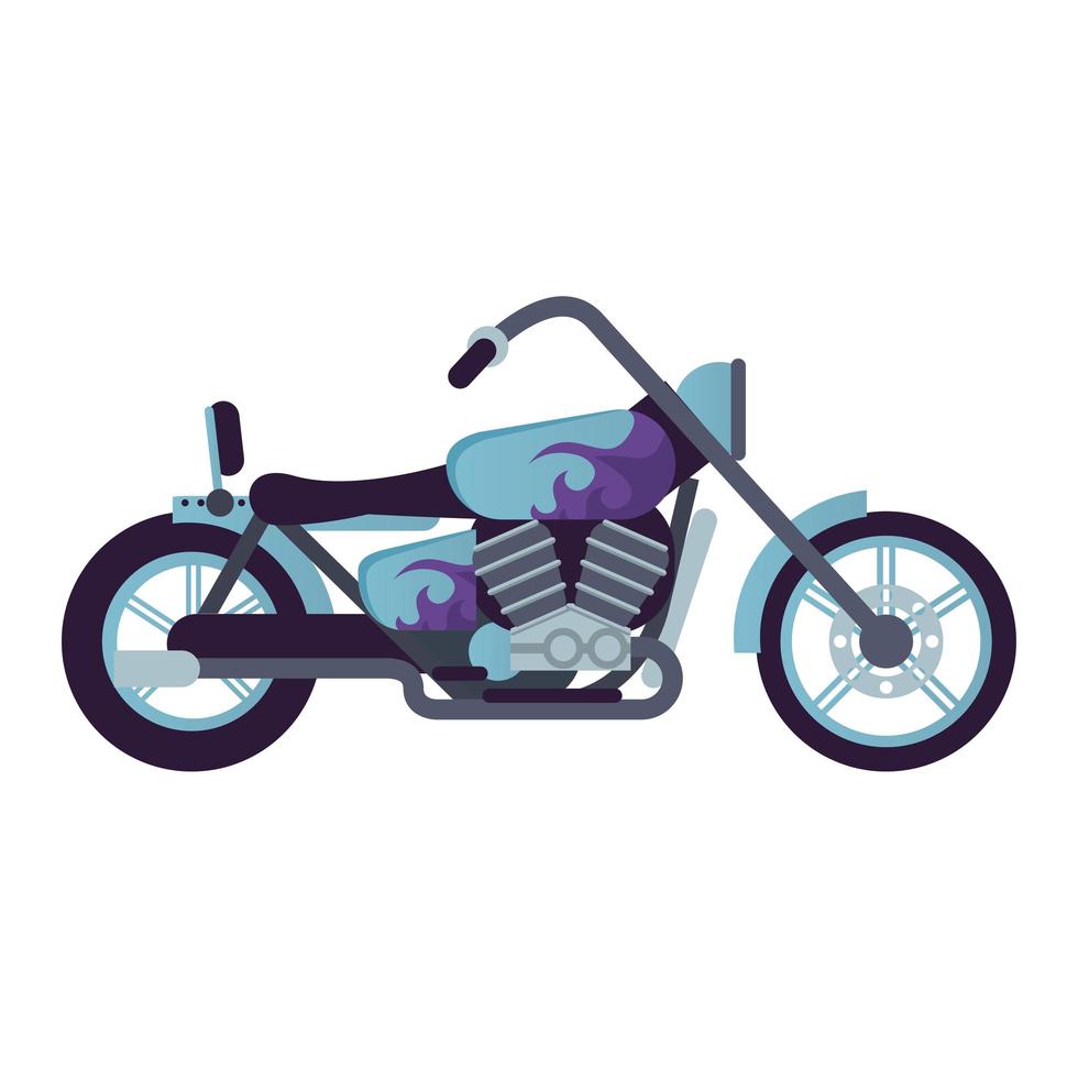 chopper motorcycle style vehicle icon vector