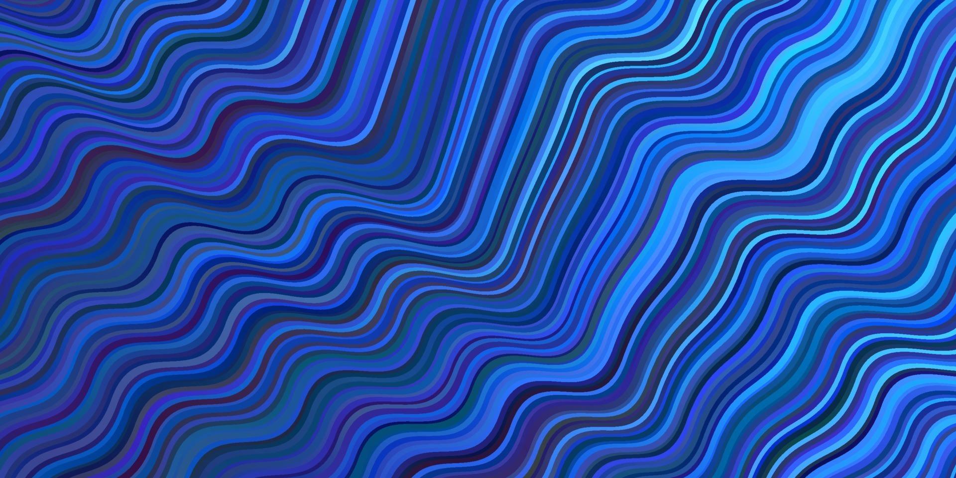 textura de vector azul oscuro con líneas curvas.