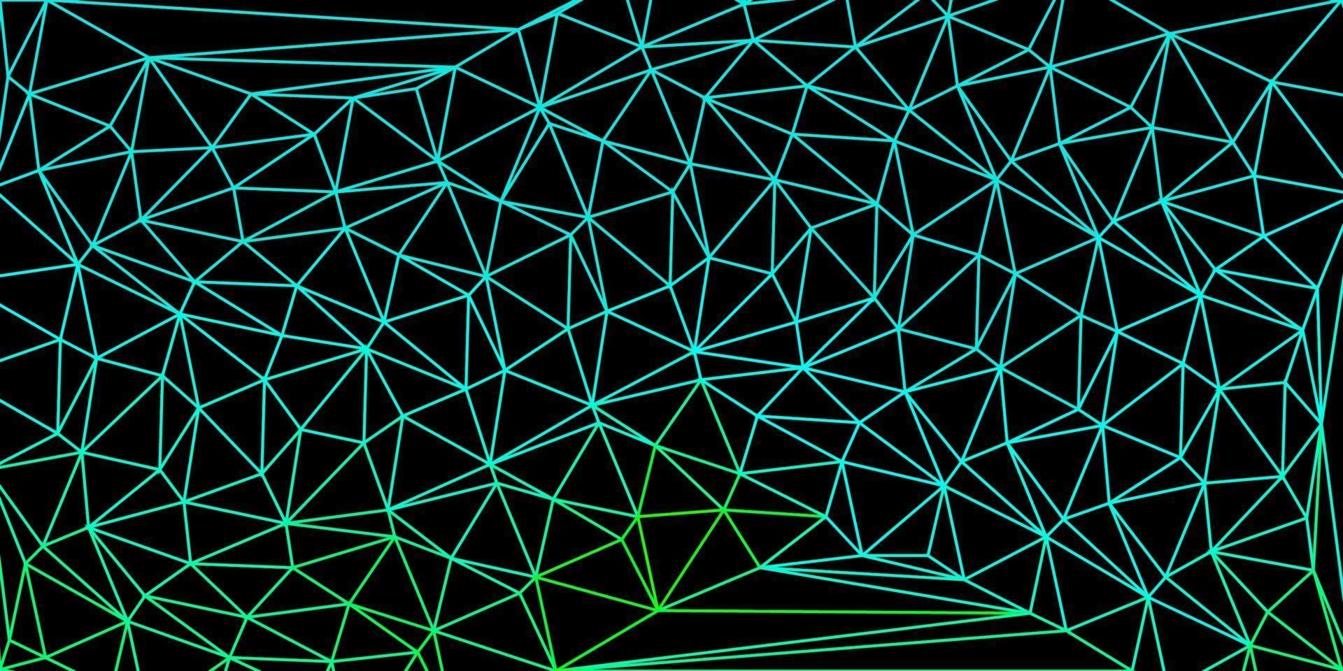 Fondo de pantalla de polígono degradado vectorial verde oscuro. vector