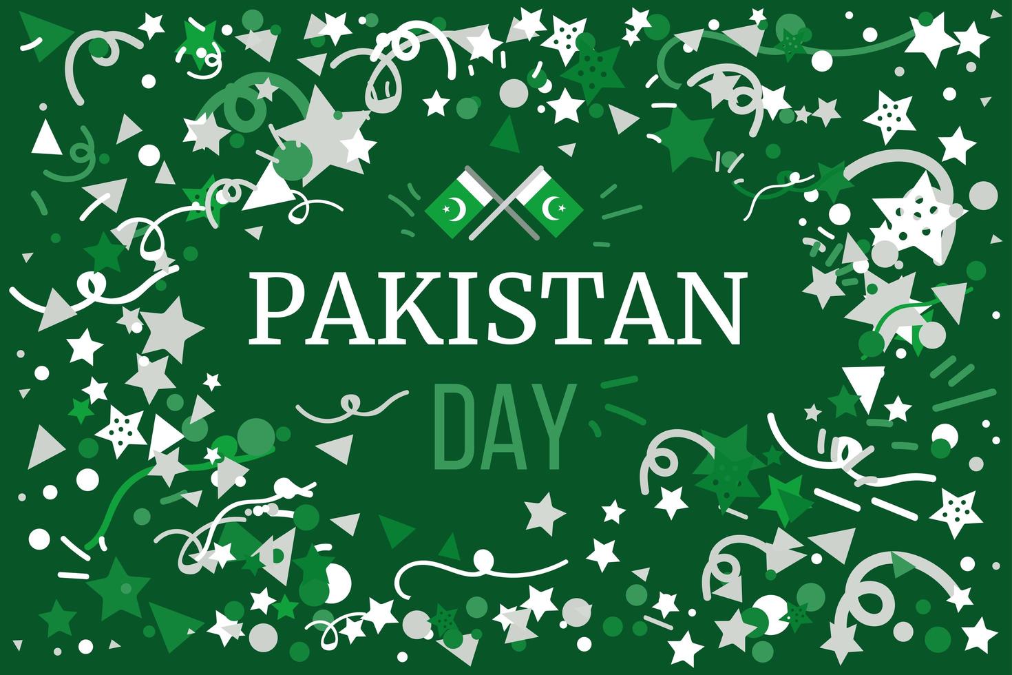 día de la independencia de pakistán vector