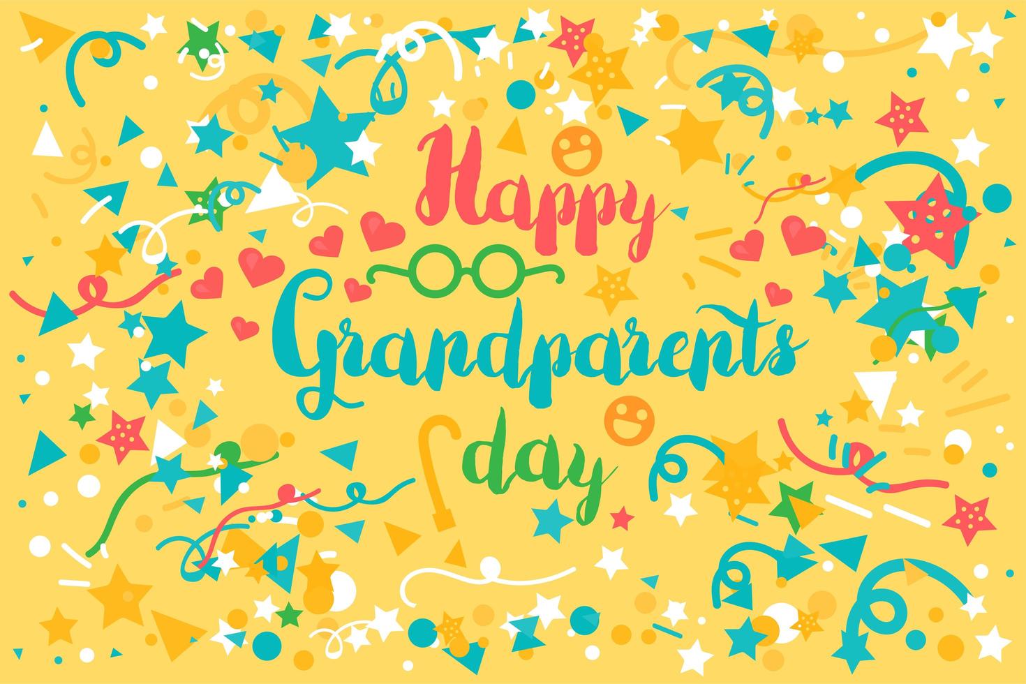 feliz dia de los abuelos vector