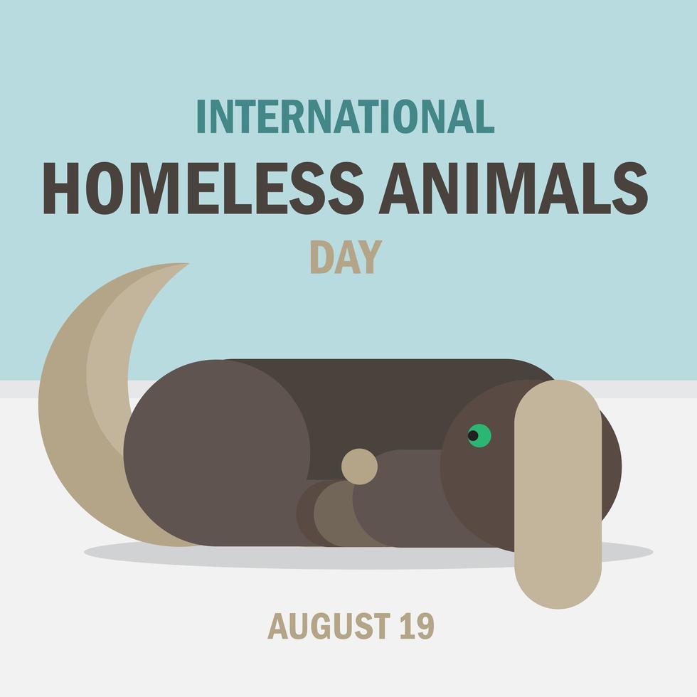 día internacional de los animales sin hogar vector