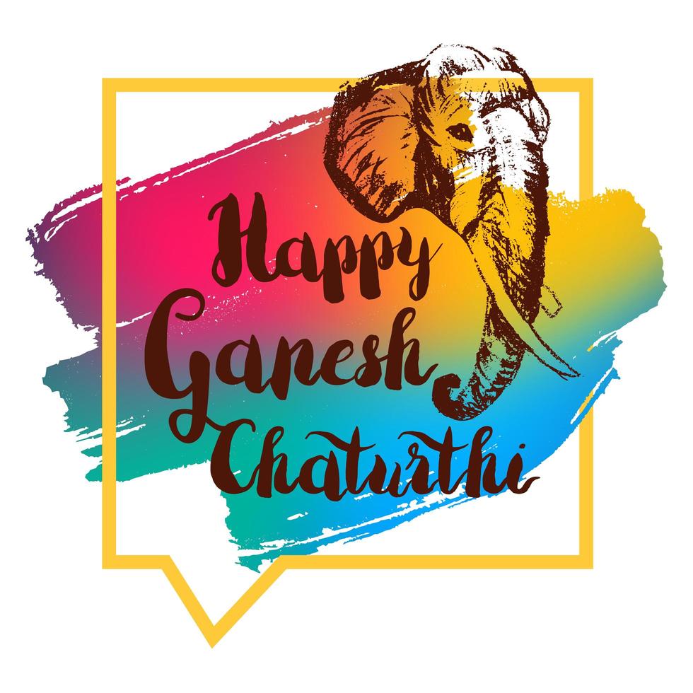 feliz ganesh chaturthi vector