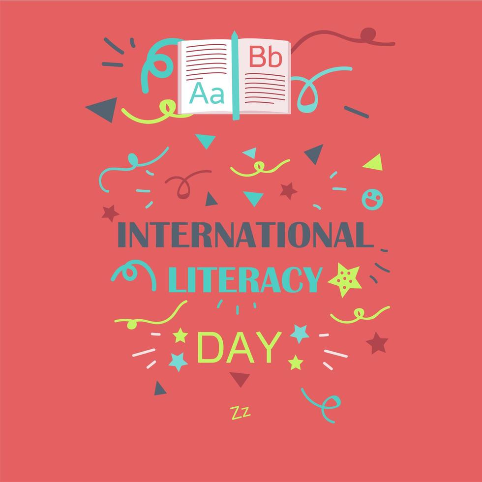 día internacional de la alfabetización vector