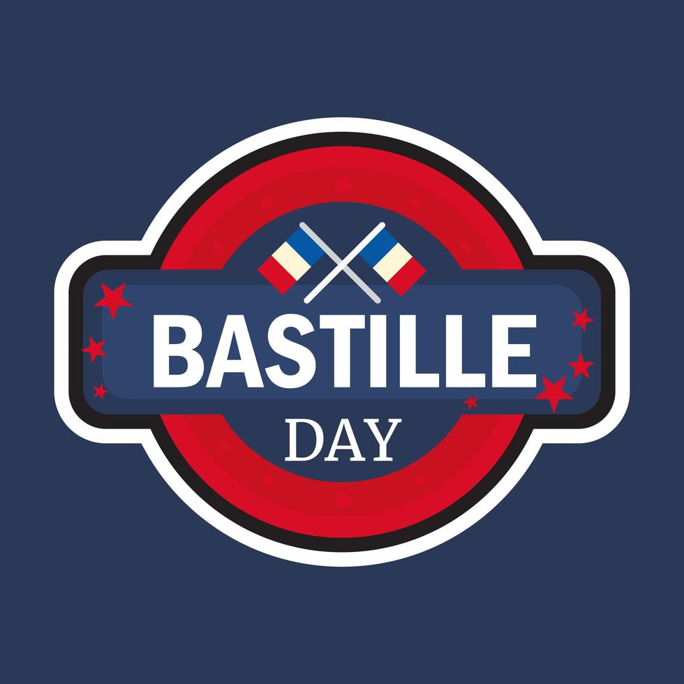 feliz dia de la bastilla vector