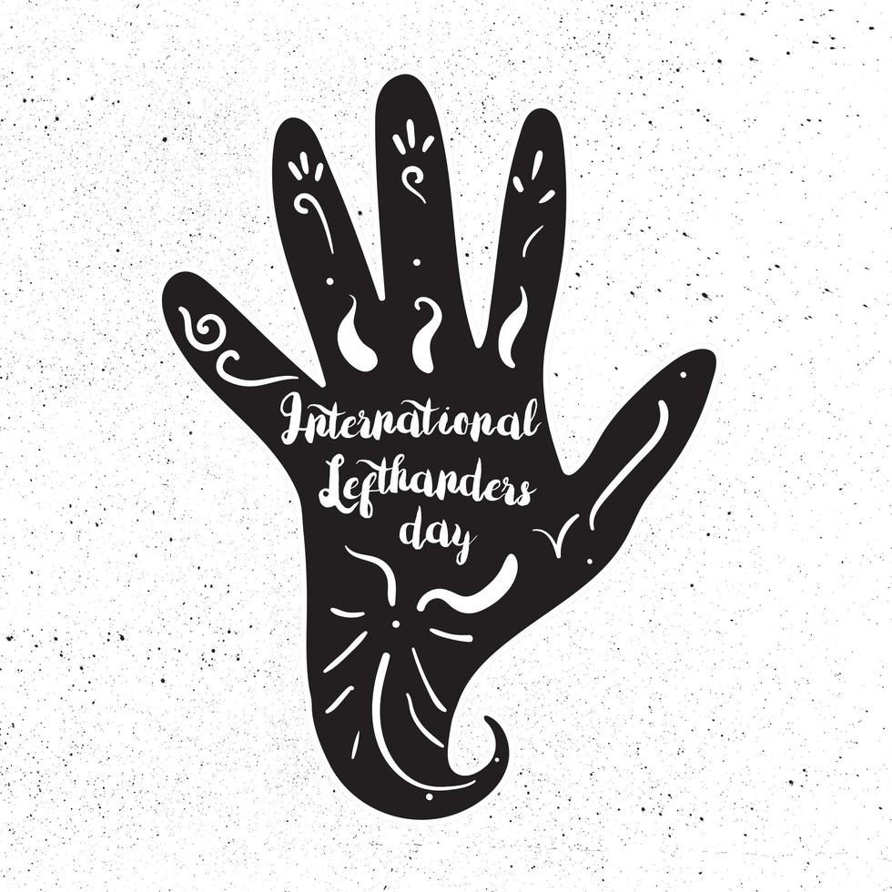 International Lefthanders Day vector