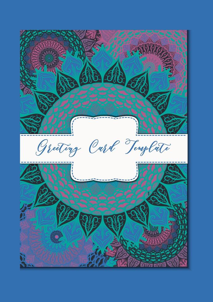 Mandala vintage template card vector