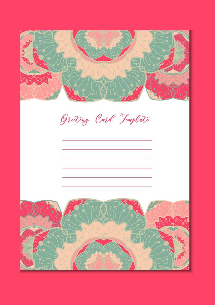 Mandala vintage template card vector