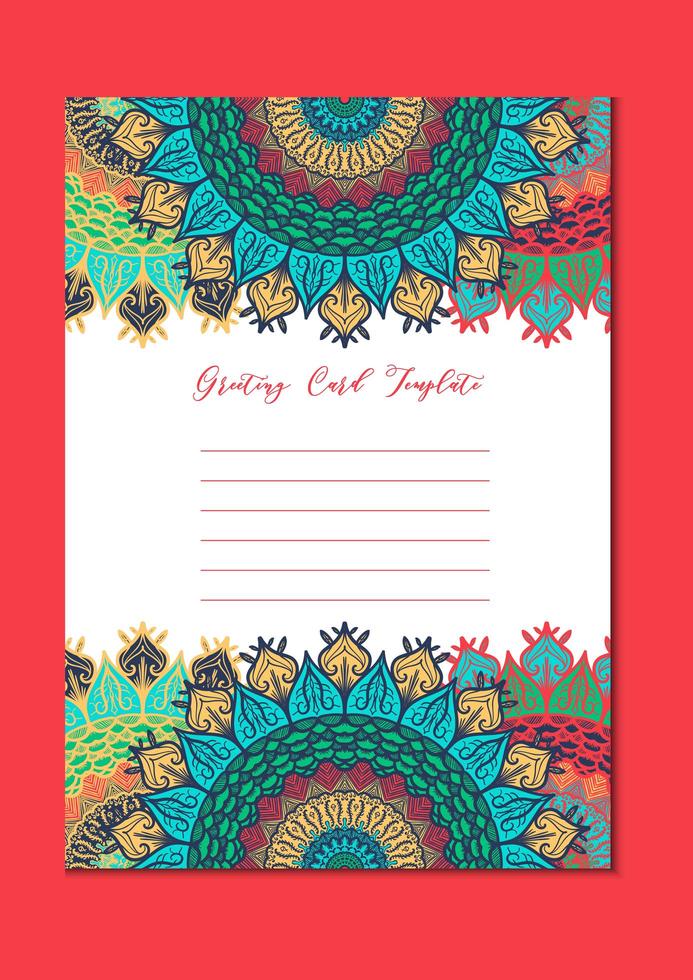 Mandala vintage template card vector