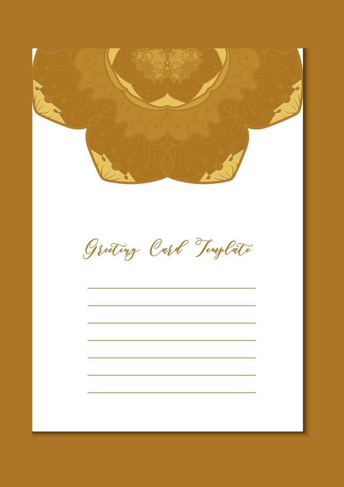 Mandala vintage template card vector