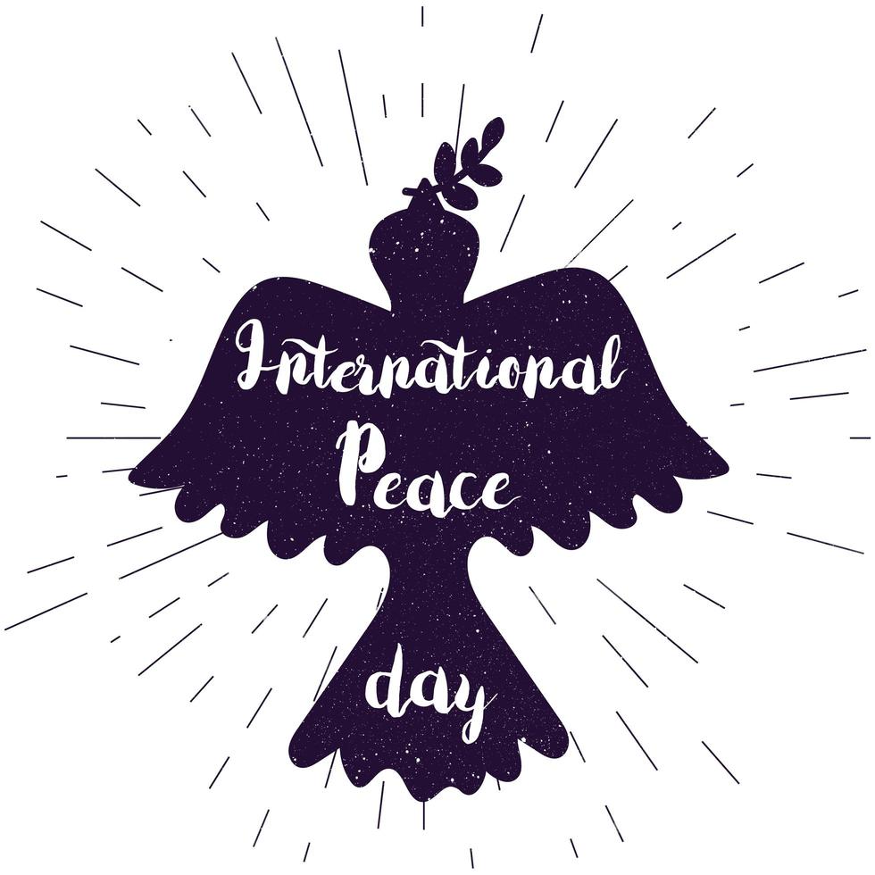 dia internacional de la paz vector