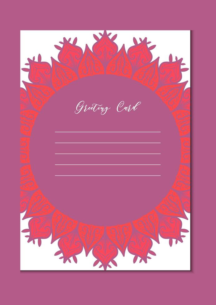 Mandala vintage template card vector