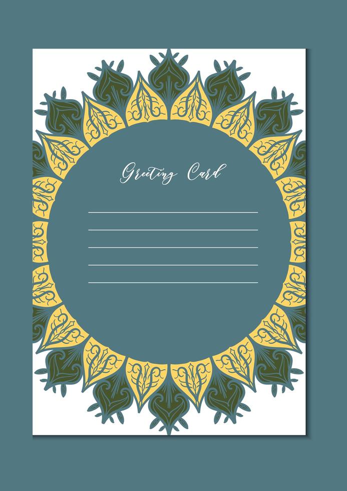 Mandala vintage template card vector