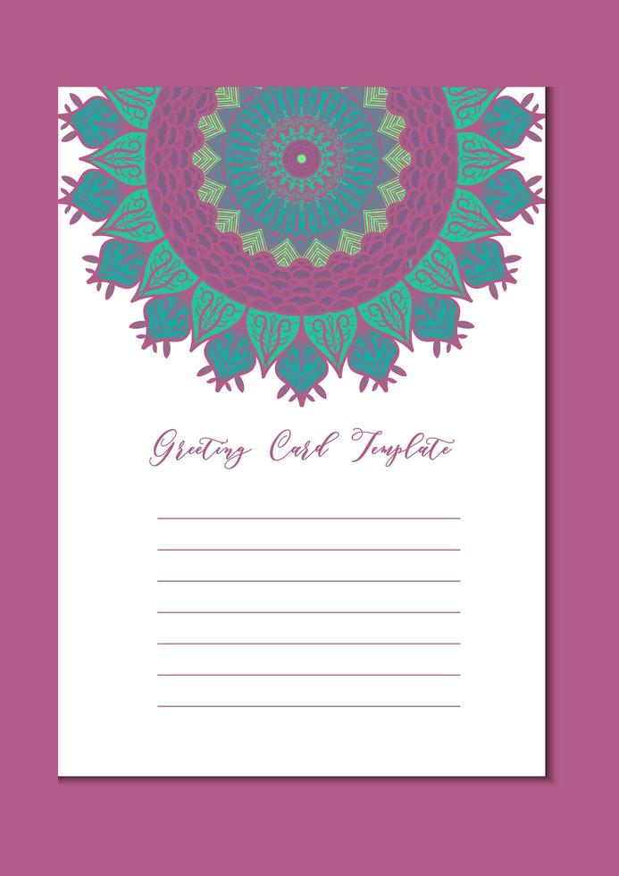 Mandala vintage template card vector