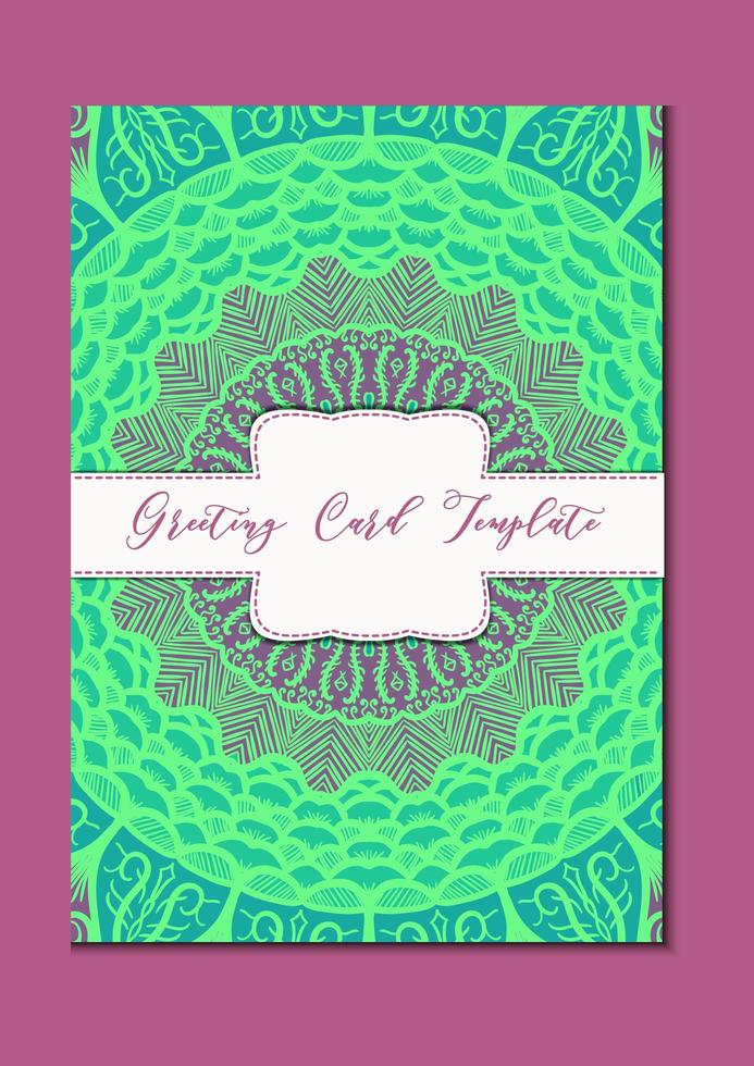 Mandala vintage template card vector