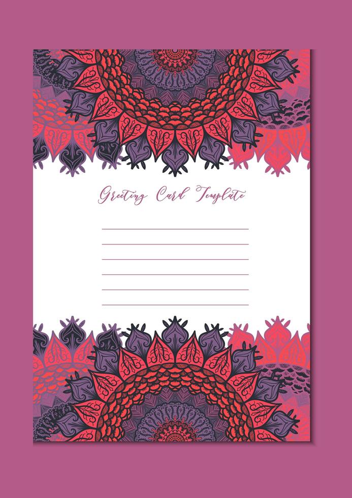 Mandala vintage template card vector