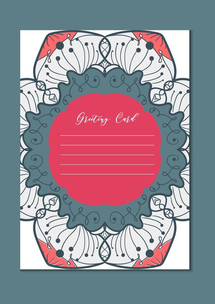 Mandala vintage template card vector