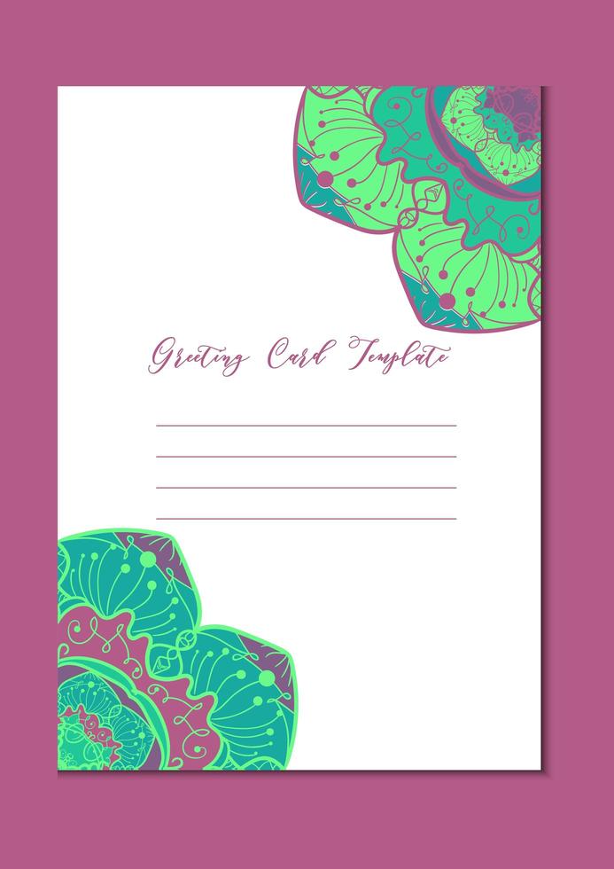 Mandala vintage template card vector