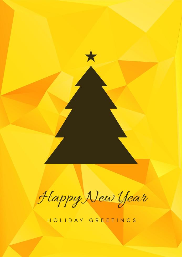 Happy New Year greeting card vector template