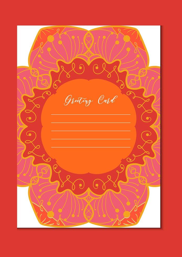 Mandala vintage template card vector