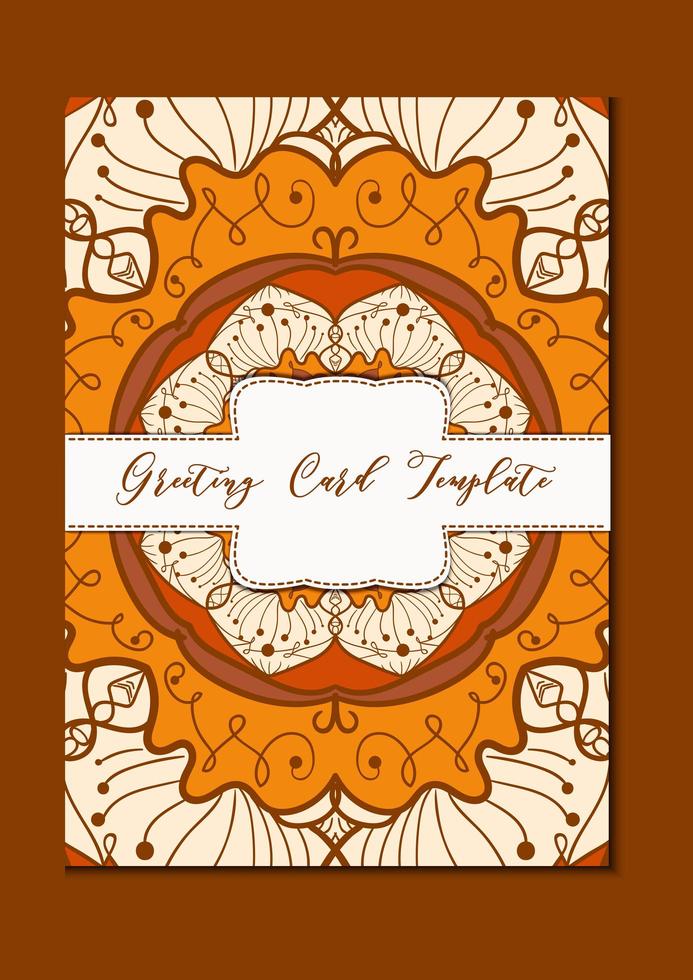 Mandala vintage template card vector