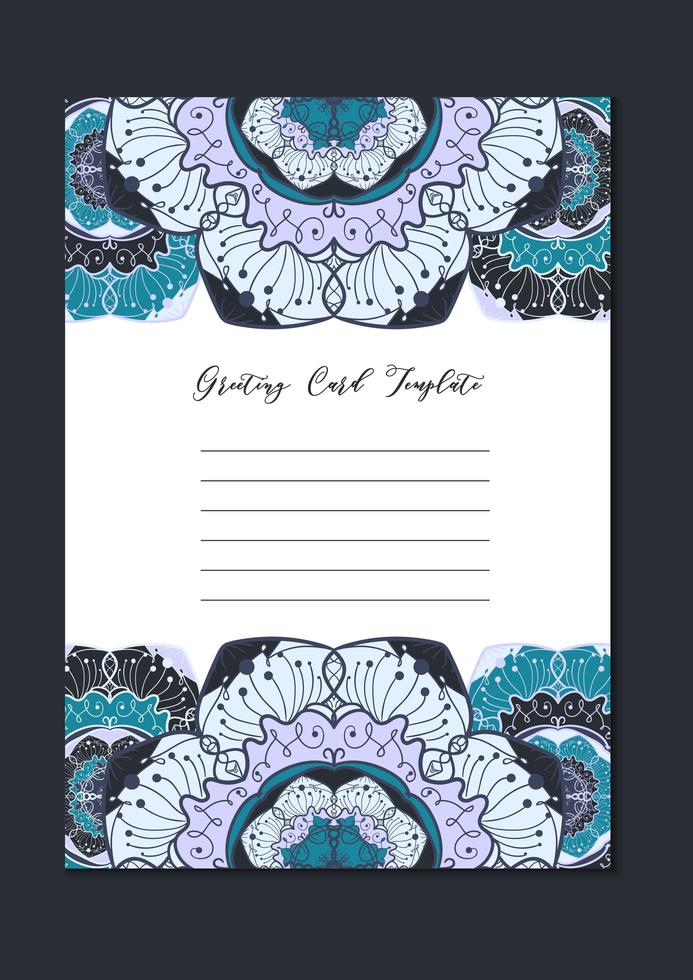 Mandala vintage template card vector